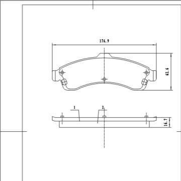 D882 semi-metallic or carbon-fibre ceramic front brake pads auto brake pads for chevrolet